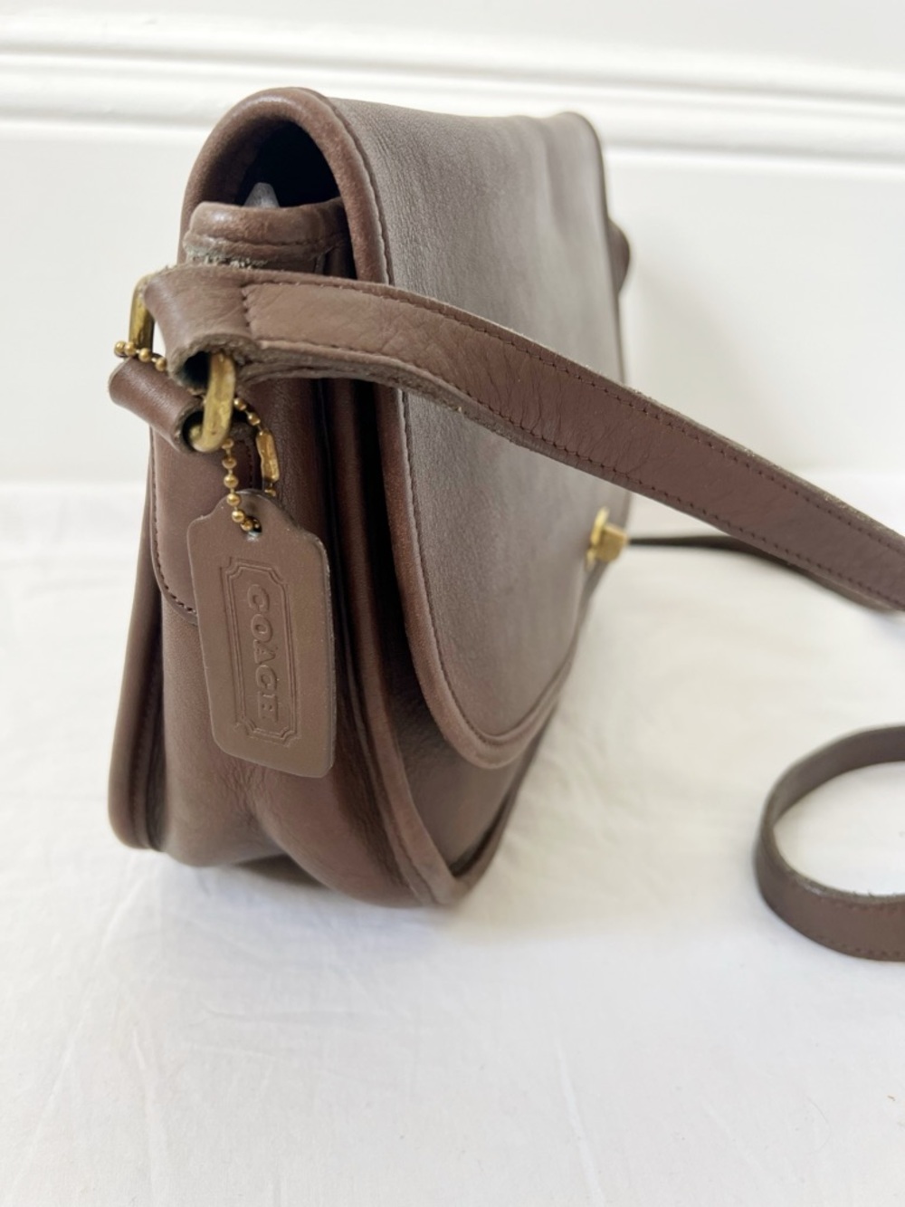 Vintage Coach 9790 Brown Leather Made in USA Crossbody Bag - Picture 6 of 7